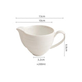 Dimensions et profil de Saucière Céramique Blanche Trophy Maison Deleurde