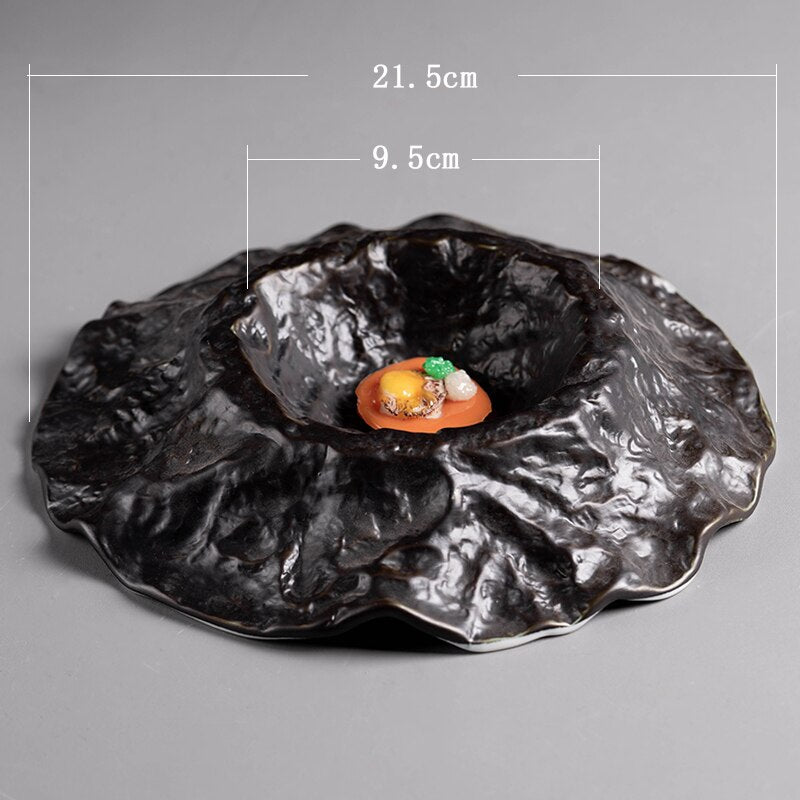 assiette-ceramic-volcan-design-noir