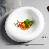 Dimensions et profil de Assiette Céramique Ovale Bubble Maison Deleurde