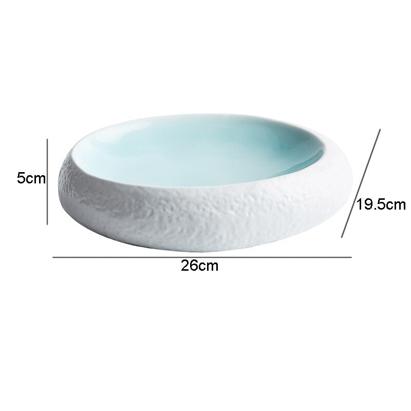 Dimensions et profil de Assiette Céramique Bleu Ciel Sky Maison Deleurde