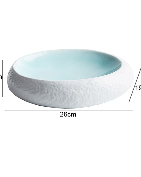 Dimensions et profil de Assiette Céramique Bleu Ciel Sky Maison Deleurde