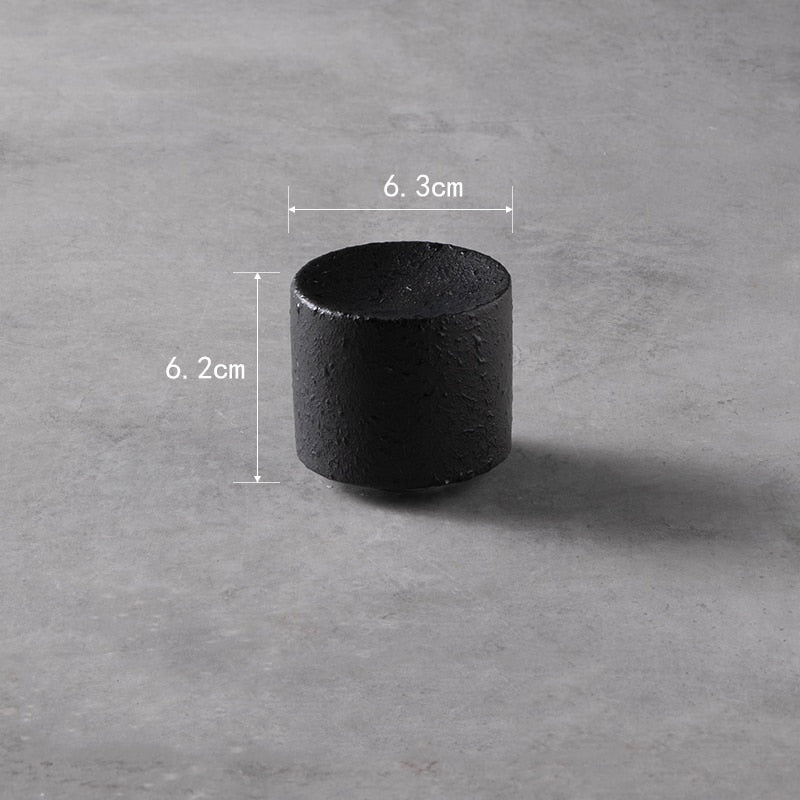 Dimensions et profil de Assiette Céramique Noire Volcano Maison Deleurde