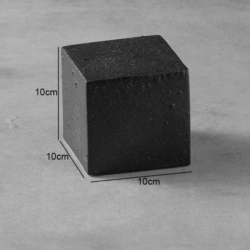 Dimensions et profil de Assiette Céramique Noire Volcano Maison Deleurde